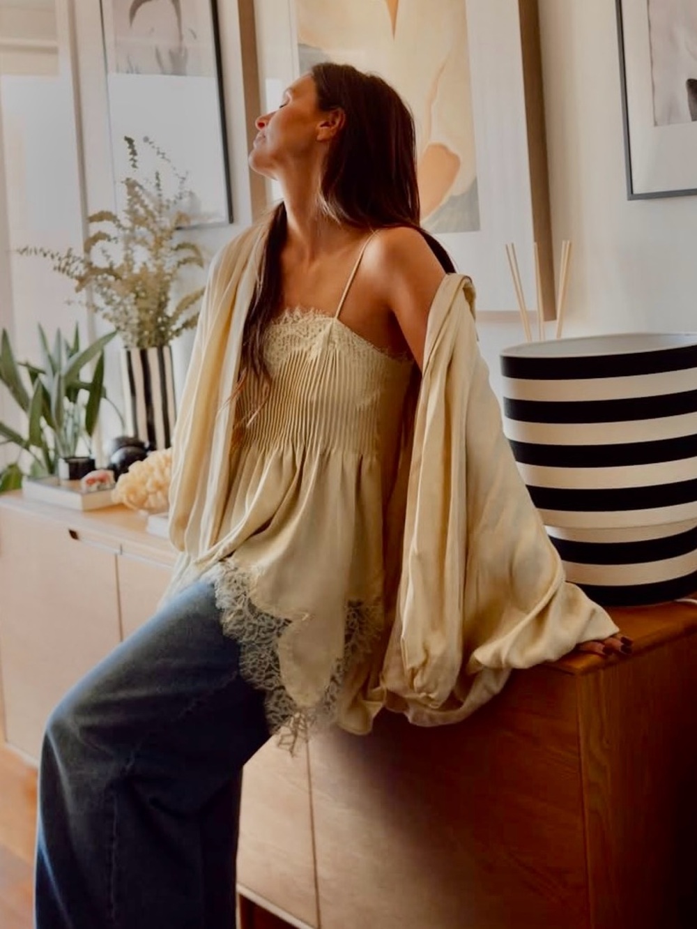 NWT Zara ZW Collection Lace Camisole Top
